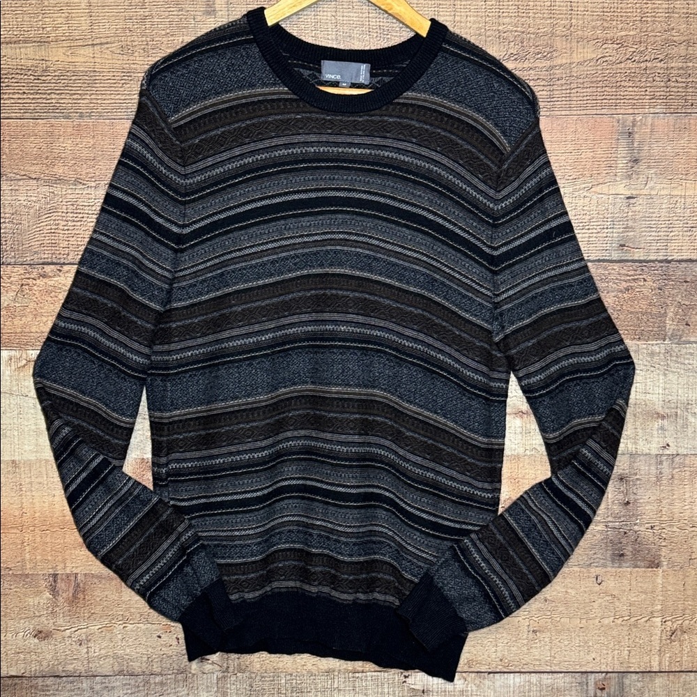 Vince. Vintage Striped Wool Blend Sweater Men’s Size Medium